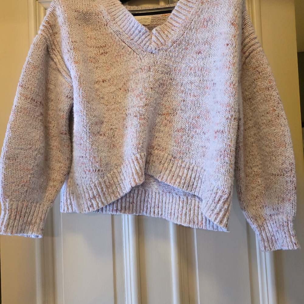 Goodfellow & Co V-Neck Sweater - Cream and Pink